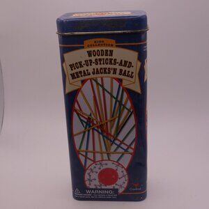 Cardinal Kids Collection Wooden Pick-Up-Sticks-And-Metal Jack'N Ball with Tin